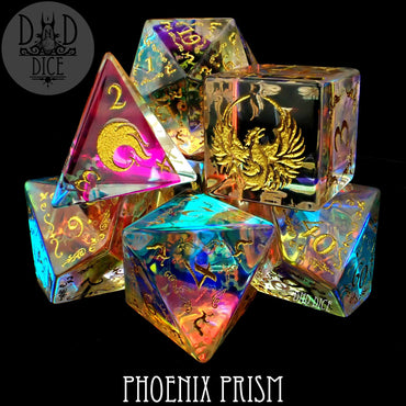 Phoenix Prism Glass Dice Set (Gift Box) (Online Order Only)