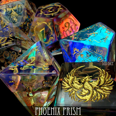 Phoenix Prism Glass Dice Set (Gift Box) (Online Order Only)