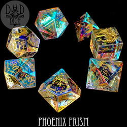 Phoenix Prism Glass Dice Set (Gift Box) (Online Order Only)