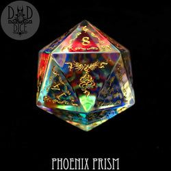 Phoenix Prism Glass Dice Set (Gift Box) (Online Order Only)