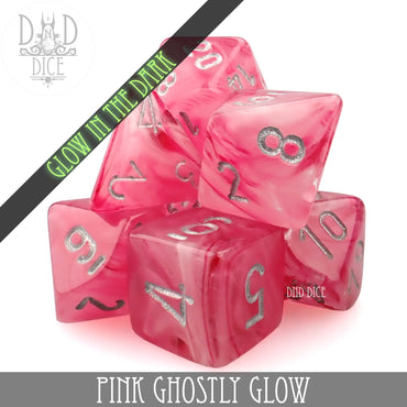 Pink Ghostly Glow Dice Set (Online Order Only)