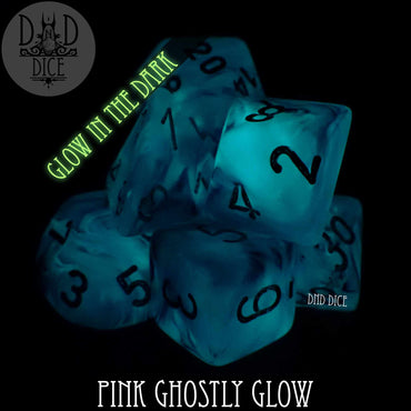 Pink Ghostly Glow Dice Set (Online Order Only)