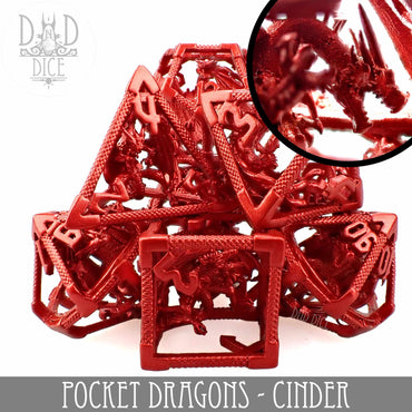 Pocket Dragons Cinder - Metal Dice Set (Gift Box) (Online Order Only)