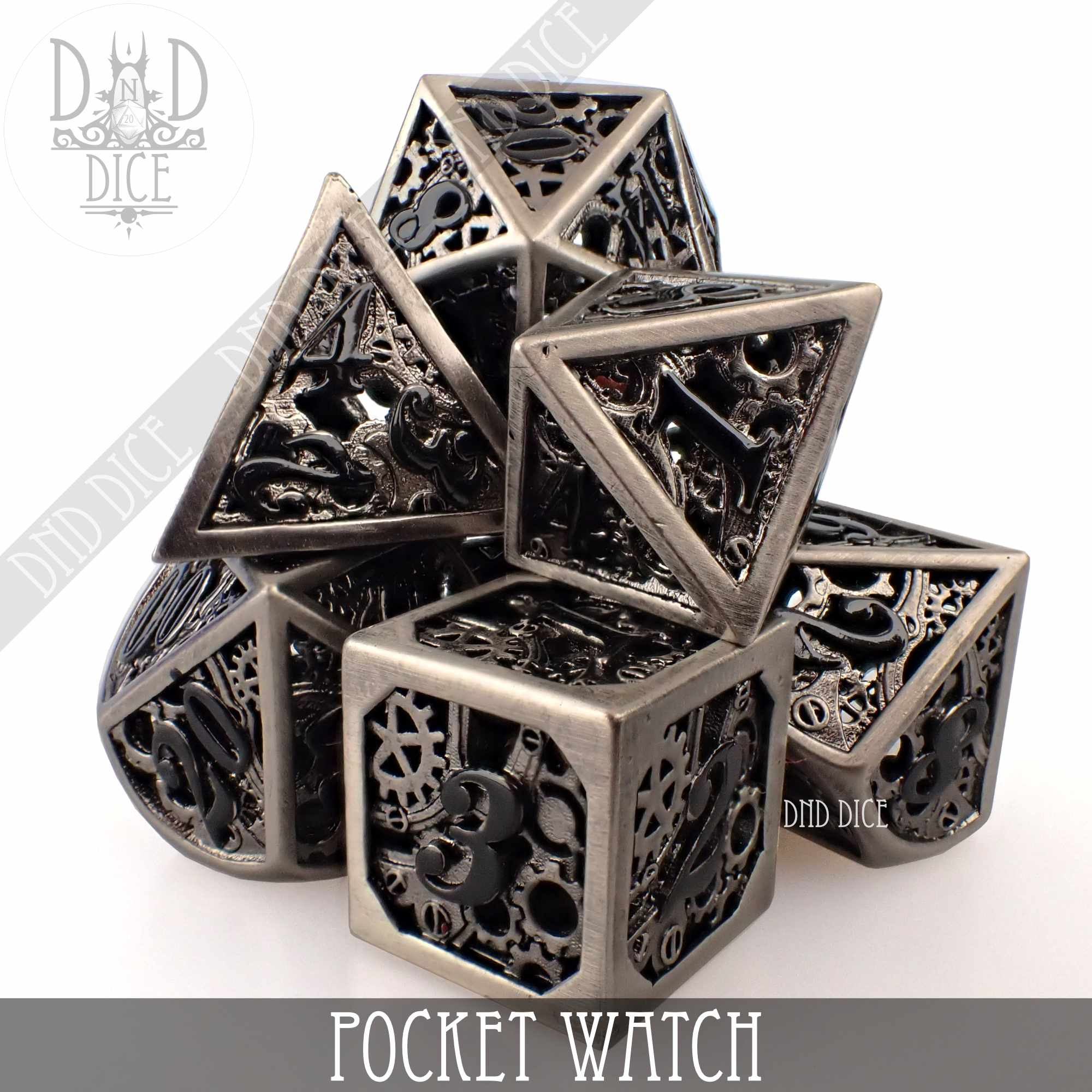 Pocket Watch Metal Dice Set (Gift Box) (Online Order Only)