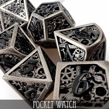 Pocket Watch Metal Dice Set (Gift Box) (Online Order Only)