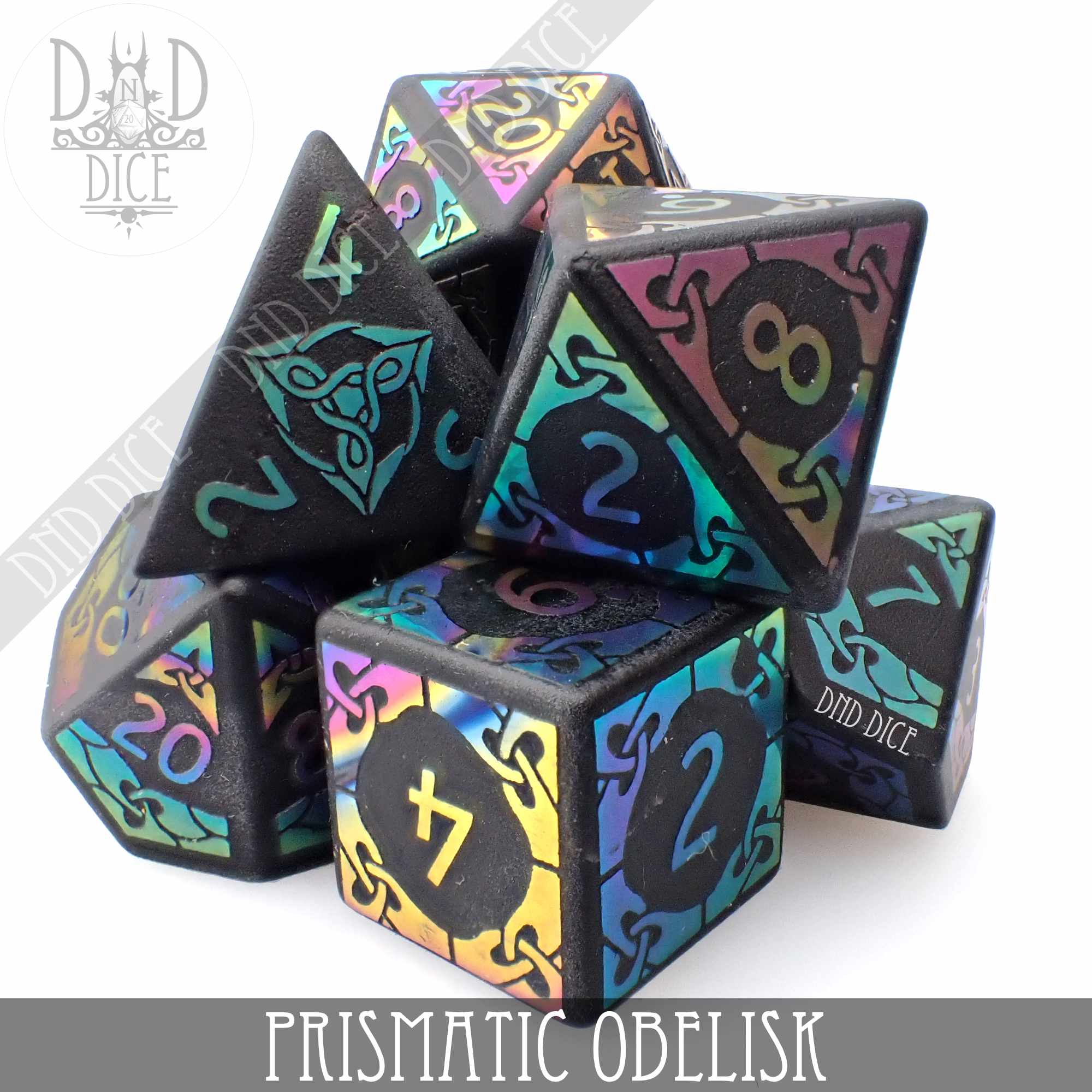 Prismatic Obelisk Obsidian Dice Set (Gift Box) (Online Order Only)