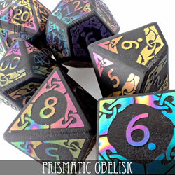 Prismatic Obelisk Obsidian Dice Set (Gift Box) (Online Order Only)