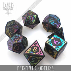 Prismatic Obelisk Obsidian Dice Set (Gift Box) (Online Order Only)