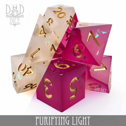 Purifying Light Handmade Dice Set (Color Change) (Online Order Only)