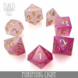 Purifying Light Handmade Dice Set (Color Change) (Online Order Only)