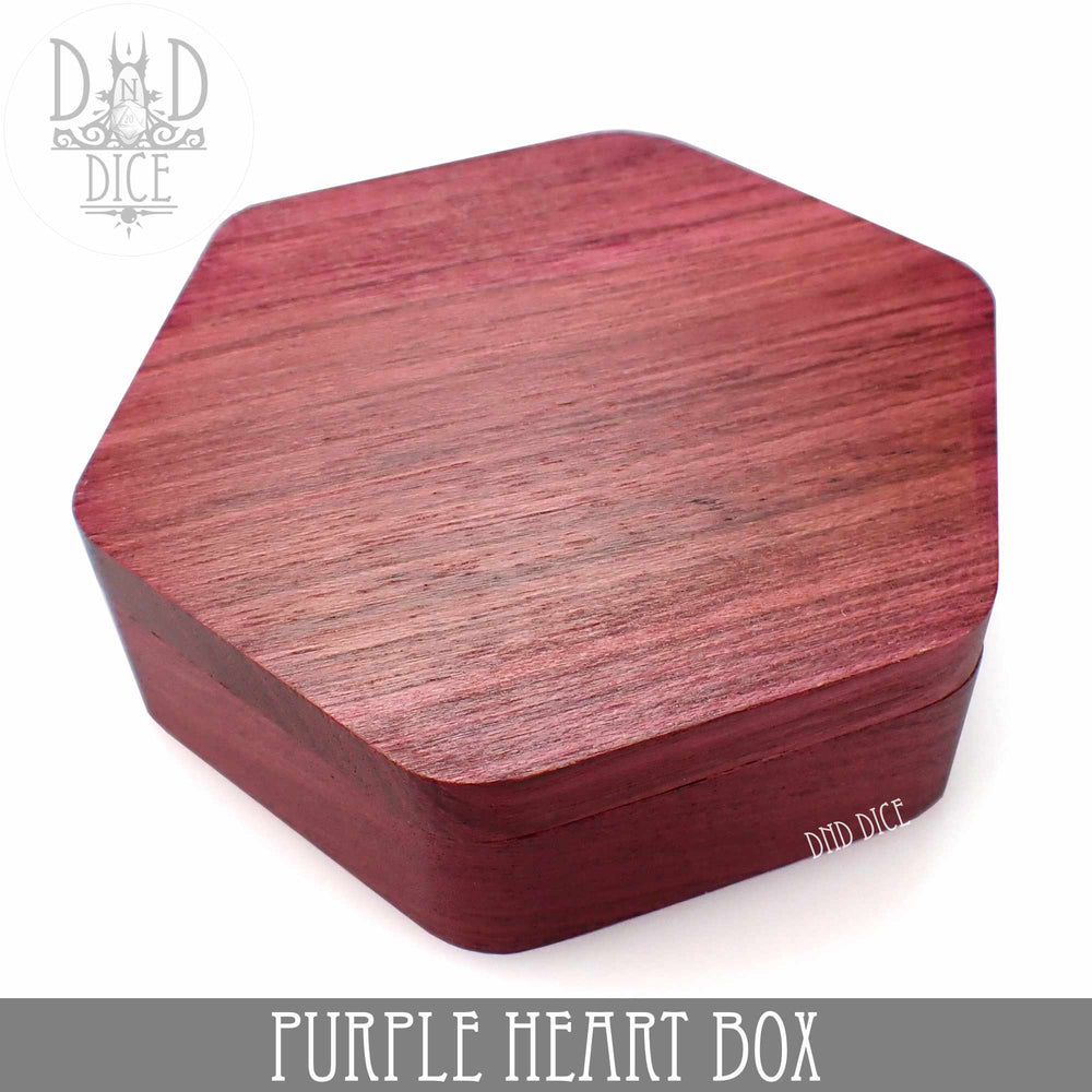 Purple Heart Wood Dice Box (Online Order Only)