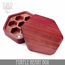 Purple Heart Wood Dice Box (Online Order Only)