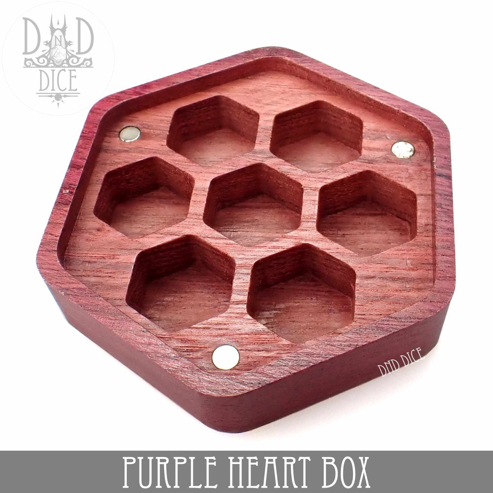 Purple Heart Wood Dice Box (Online Order Only)