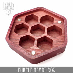 Purple Heart Wood Dice Box (Online Order Only)