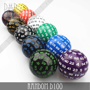 D100 Single Oversize Dice (Random Color) (Online Order Only)