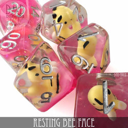 Resting Bee Face Dice Set (Online Order Only)
