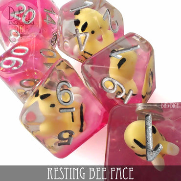 Resting Bee Face Dice Set (Online Order Only)
