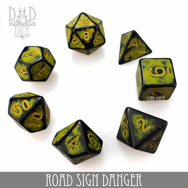 Road Sign Danger Dice Set (Online Order Only)