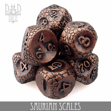 Saurian Scales Metal Dice Set (Online Order Only)