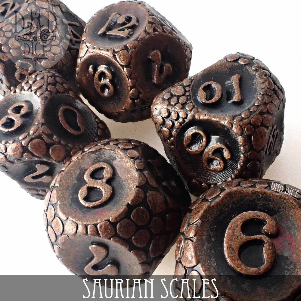 Saurian Scales Metal Dice Set (Online Order Only)