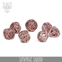 Savage Squid Metal Dice Set (Gift Box) (Online Order Only)