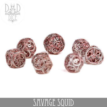 Savage Squid Metal Dice Set (Gift Box) (Online Order Only)