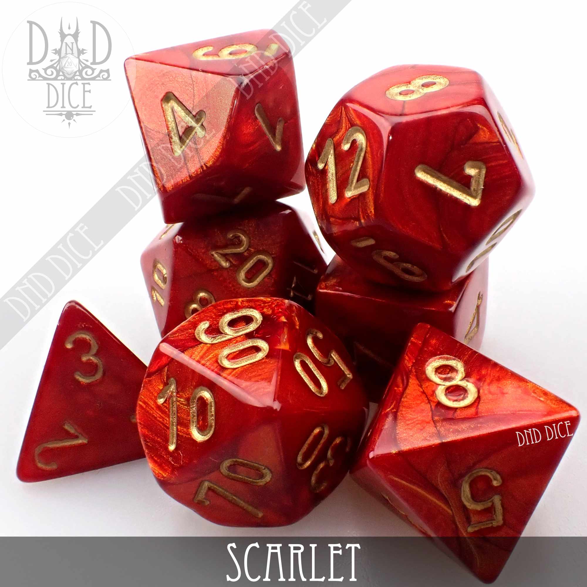 Scarab Scarlet Dice Set (Online Order Only)