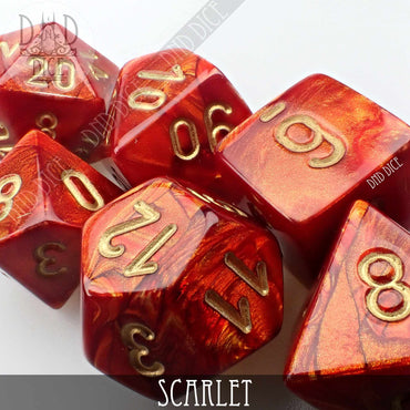 Scarab Scarlet Dice Set (Online Order Only)