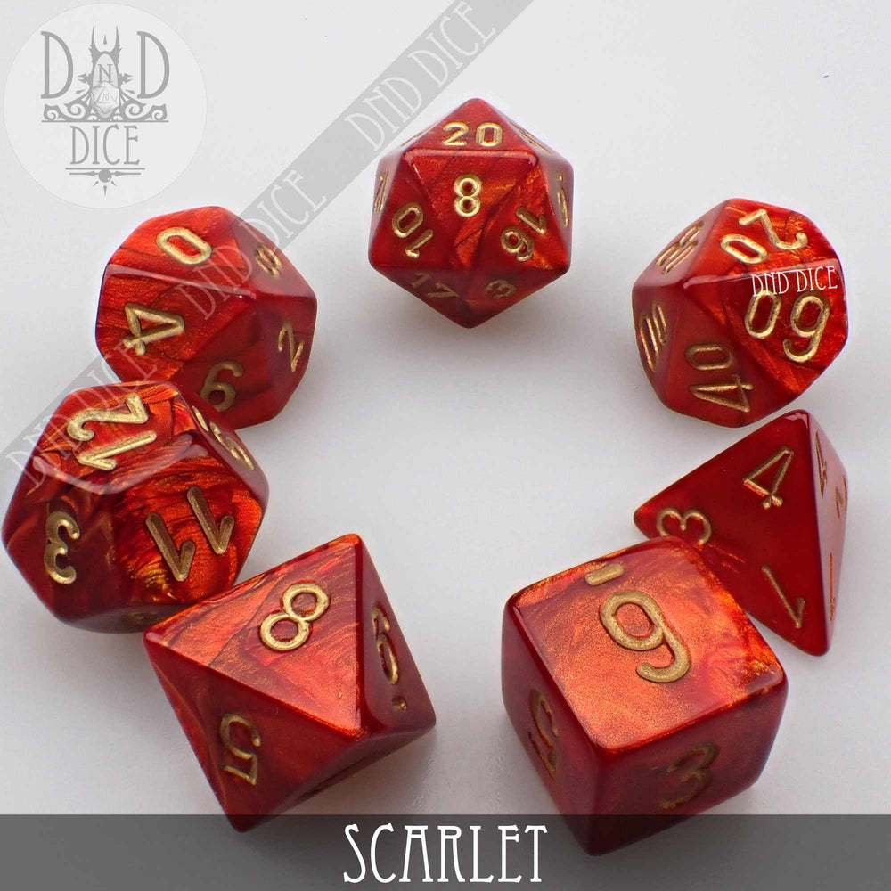 Scarab Scarlet Dice Set (Online Order Only)