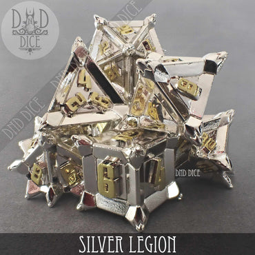 Silver Legion Metal Dice Set (Online Order Only)