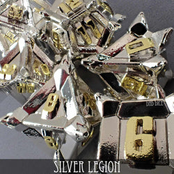 Silver Legion Metal Dice Set (Online Order Only)