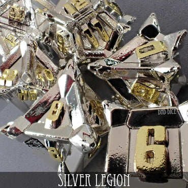 Silver Legion Metal Dice Set (Online Order Only)