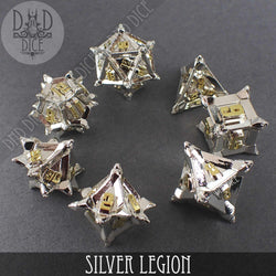 Silver Legion Metal Dice Set (Online Order Only)