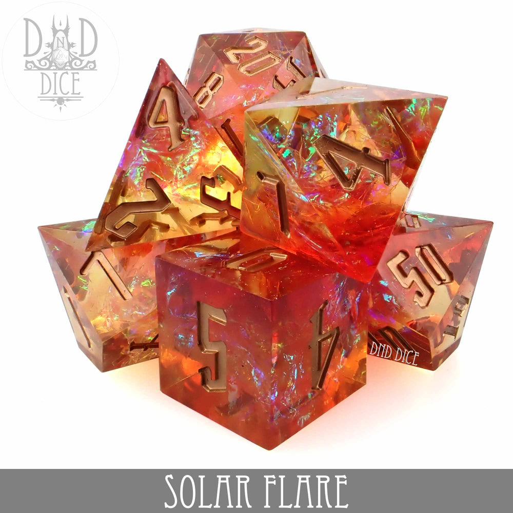 Solar Flare Handmade Dice Set (Online Order Only)