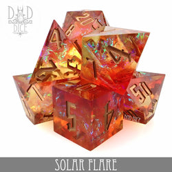 Solar Flare Handmade Dice Set (Online Order Only)