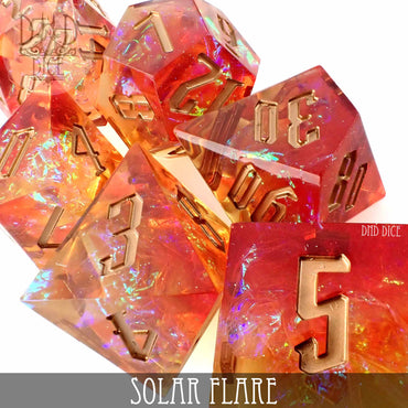 Solar Flare Handmade Dice Set (Online Order Only)