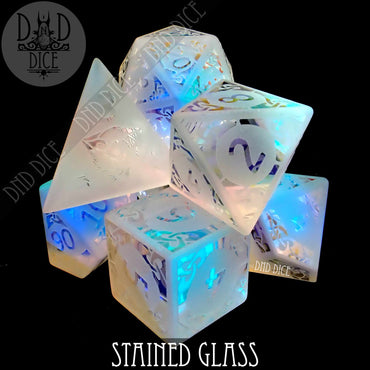 Stained Glass Frosted Dice Set (Gift Box) (Online Order Only)