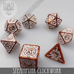 Steampunk Clockwork Caramel Dice Set (Online Order Only)