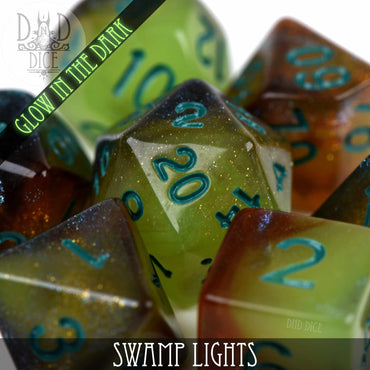 Swamp Lights Glow in the Dark Dice Set (Online Order Only)