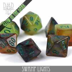 Swamp Lights Glow in the Dark Dice Set (Online Order Only)