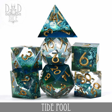 Tide Pool Handmade Dice Set (Online Order Only)