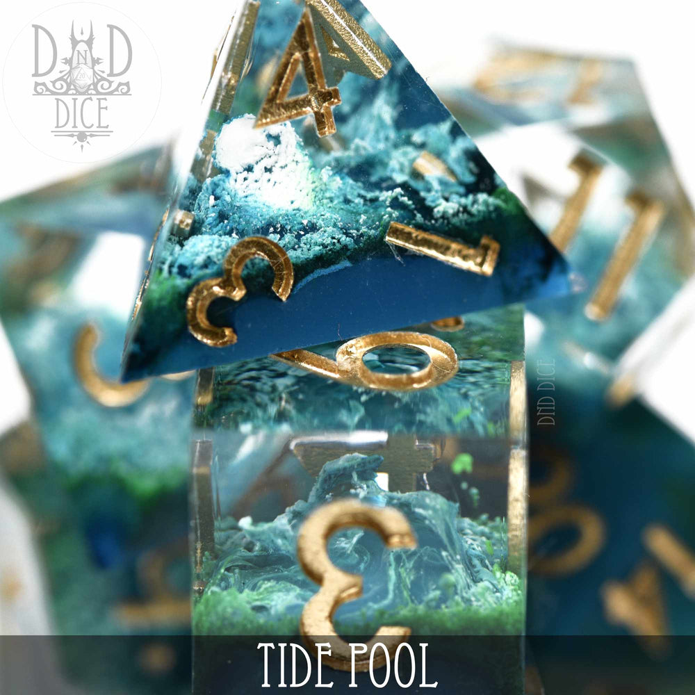 Tide Pool Handmade Dice Set (Online Order Only)