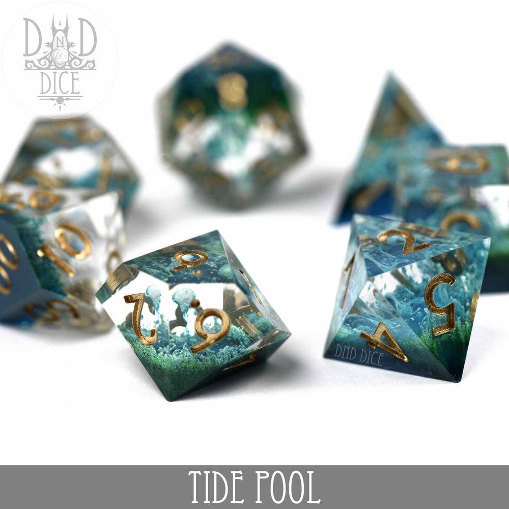 Tide Pool Handmade Dice Set (Online Order Only)
