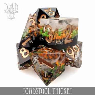 Toadstool Thicket Handmade Dice Set (Online Order Only)