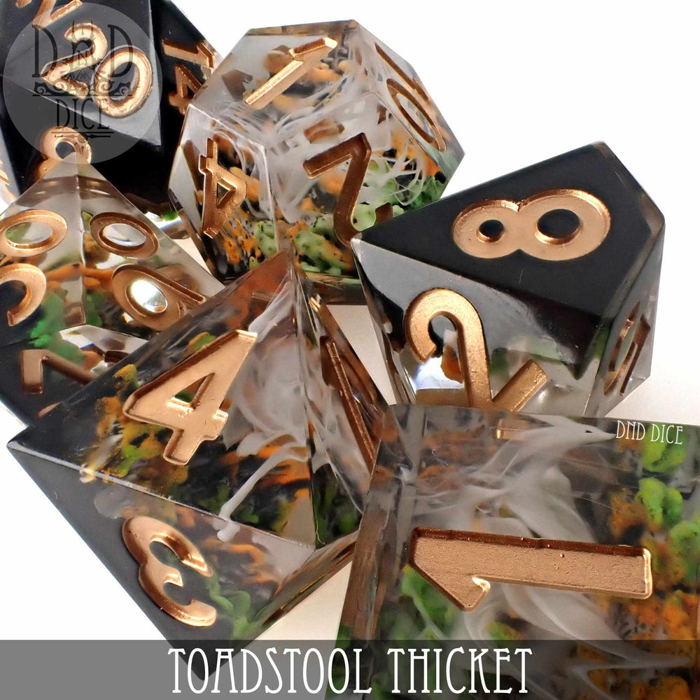 Toadstool Thicket Handmade Dice Set (Online Order Only)