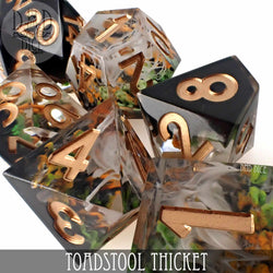 Toadstool Thicket Handmade Dice Set (Online Order Only)
