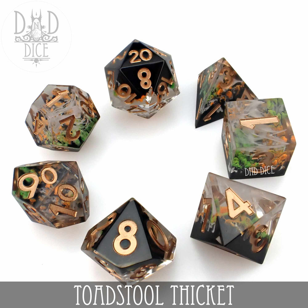 Toadstool Thicket Handmade Dice Set (Online Order Only)