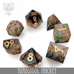 Toadstool Thicket Handmade Dice Set (Online Order Only)