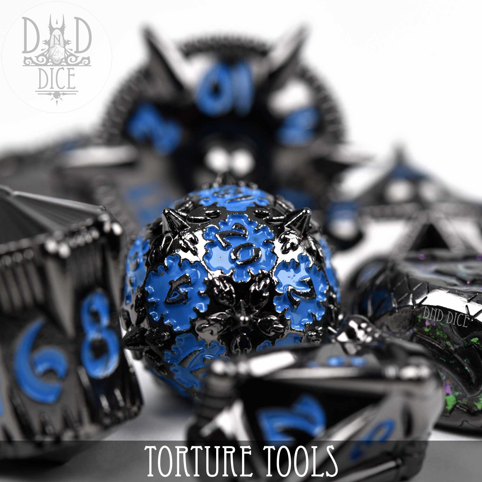Torture Tools Blue - Metal Dice Set (Online Order Only)