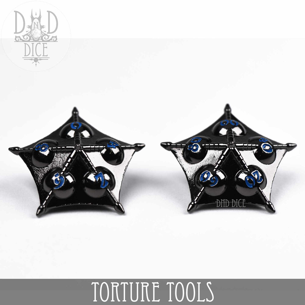 Torture Tools Blue - Metal Dice Set (Online Order Only)